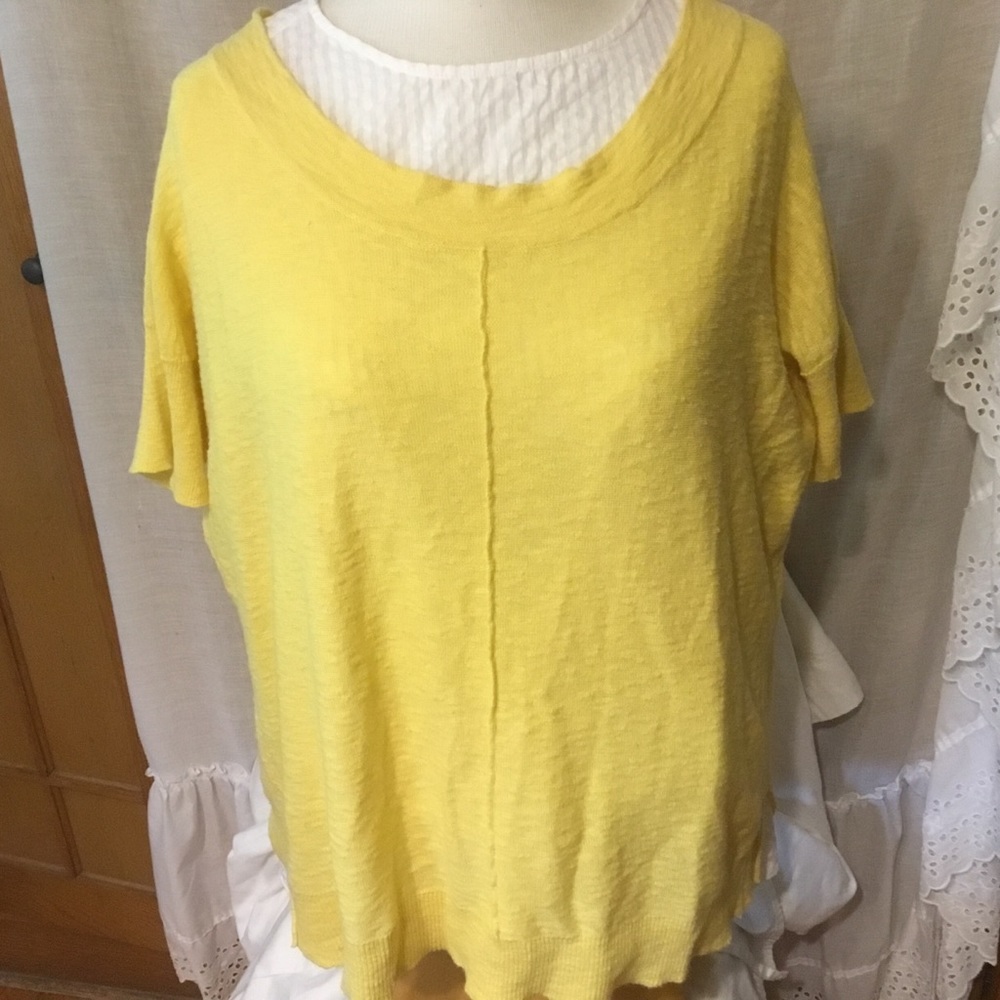 Cheryl Nash Blouse Top Size M Color Yellow new no tag